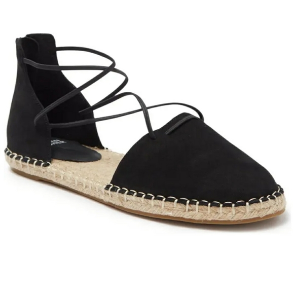 Lace-Up Espadrille Sandal Eileen Fisher Size 11 Black - Picture 1 of 11